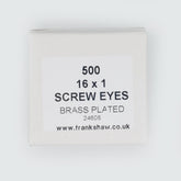 16x1 Screw Eyes (Brass Plate)