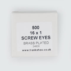 16x1 Screw Eyes (Brass Plate)