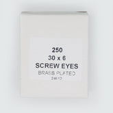 30x6 Screw Eyes (Brass Plate)