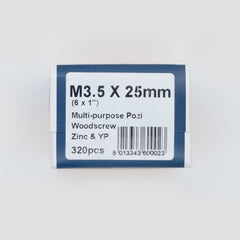 M3.5 25mm Standard Woodscrew