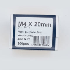 M4 20mm Standard Woodscrew