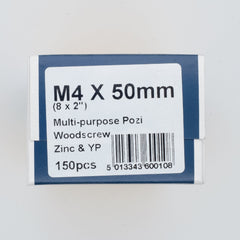 M4 50mm Standard Woodscrew