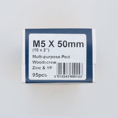 M5 50mm Standard Woodscrew