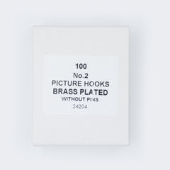 No.2 Picture Hooks Brassed