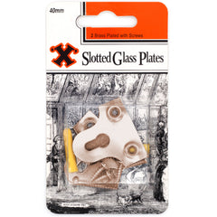 Slotted Glass Plates (40mm) Brass Plate