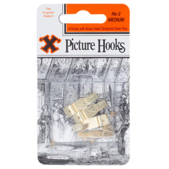 No.2 Picture Hooks Brassed