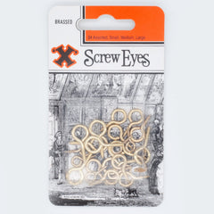 Screw Eyes (Assorted) Brass Plate