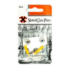 Slotted Glass Plates (50mm) Nickel Plate