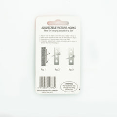 Adjustable Picture Hooks Nickel Plated