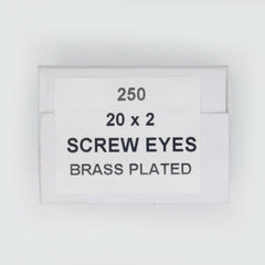 20x2   Screw Eyes (Brass Plate)