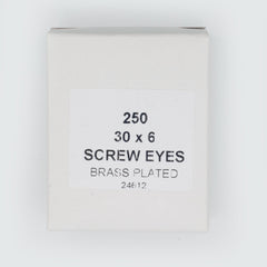 30x6   Screw Eyes (Brass Plate)