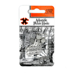Adjustable Picture Hooks Nickel Plated