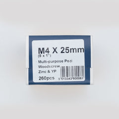 M4 25mm Standard Woodscrew