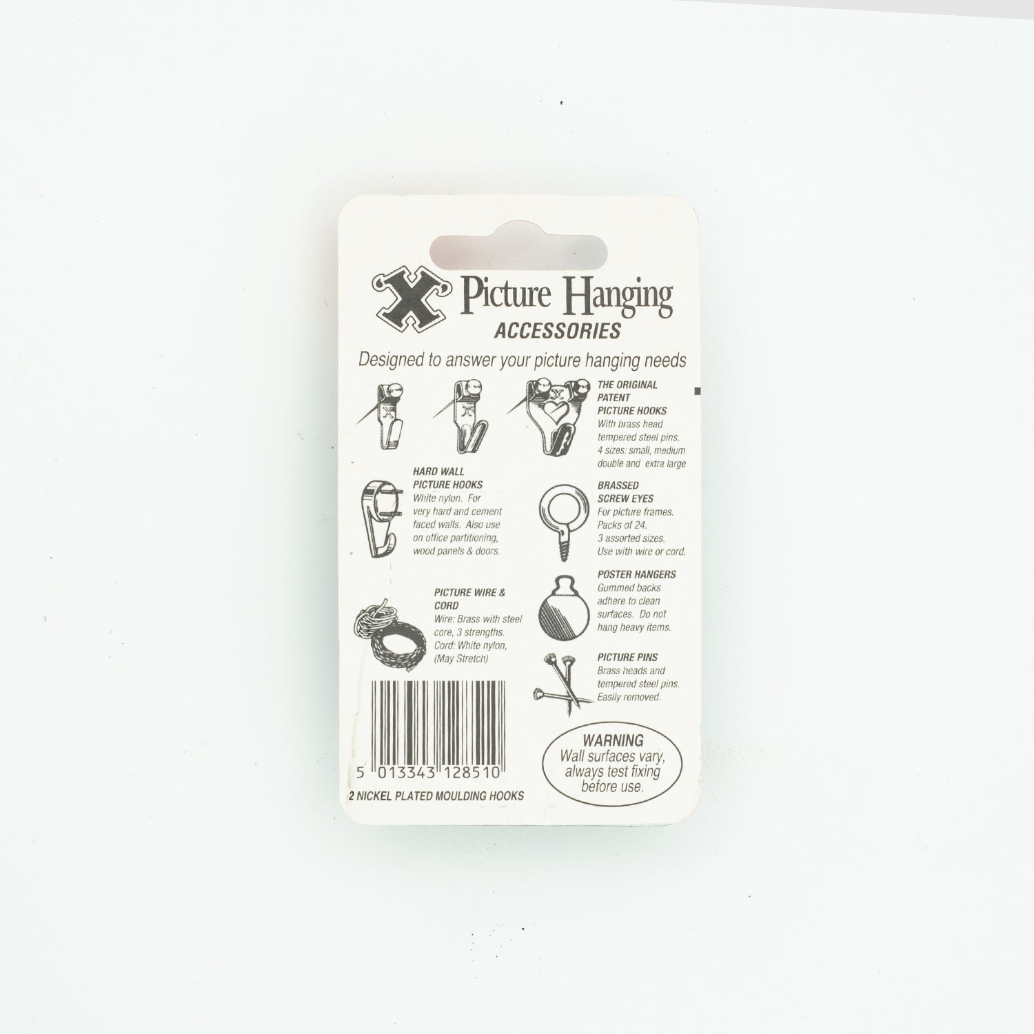 Nickel Plated Picture Rail Hooks